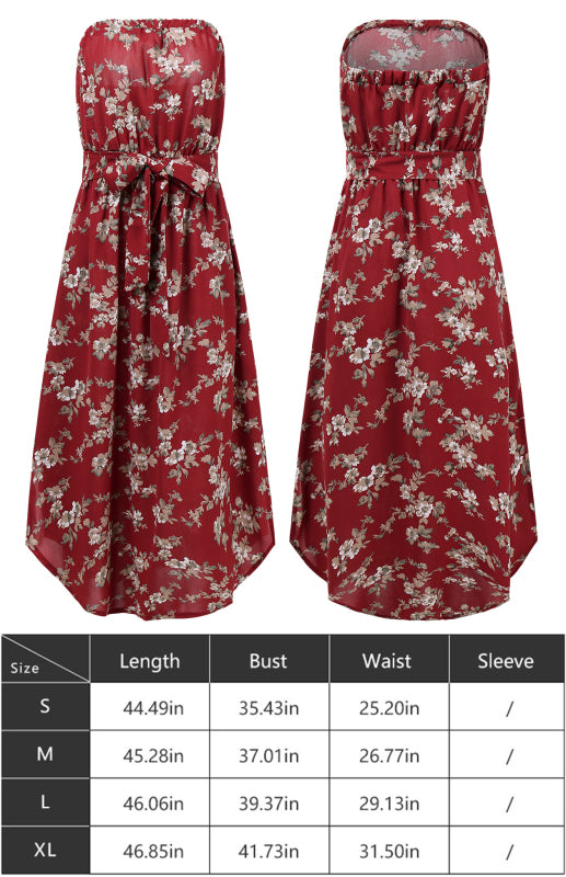 Ladies Sexy Wrap Chest Chiffon Dress