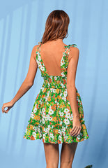 Ladies Spring Backless Deep V Sexy Dress