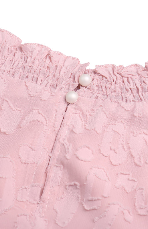 Ladies Spring Chiffon Lace Jacquard Dress