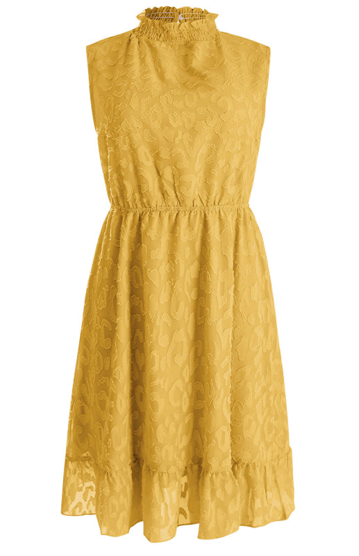 Ladies Spring Chiffon Lace Jacquard Dress