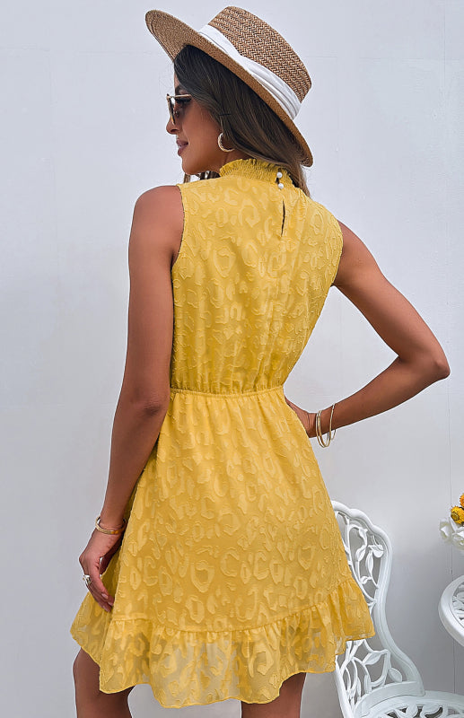 Ladies Spring Chiffon Lace Jacquard Dress