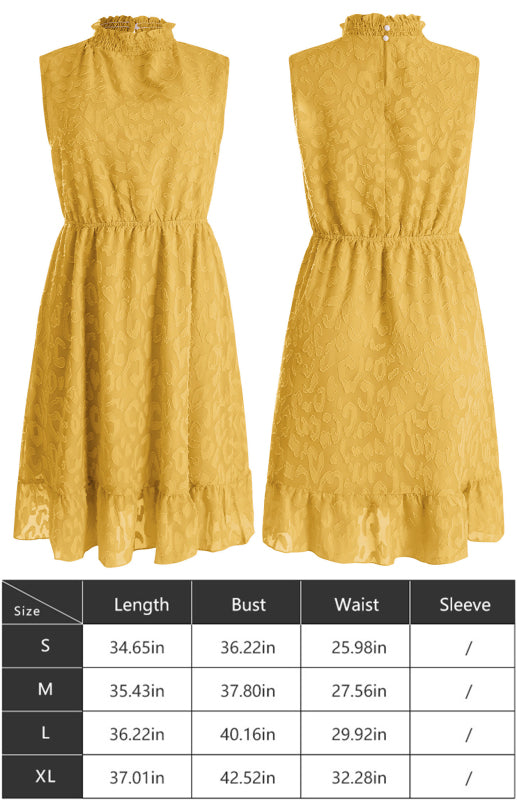 Ladies Spring Chiffon Lace Jacquard Dress