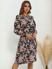product long -sleeved long -sleeved base dress