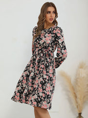 product long -sleeved long -sleeved base dress