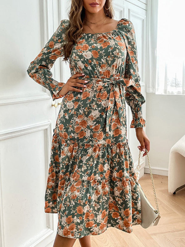 product long -sleeved long -sleeved base dress