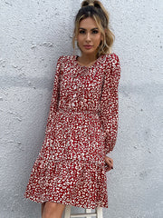 product long -sleeved long -sleeved base dress