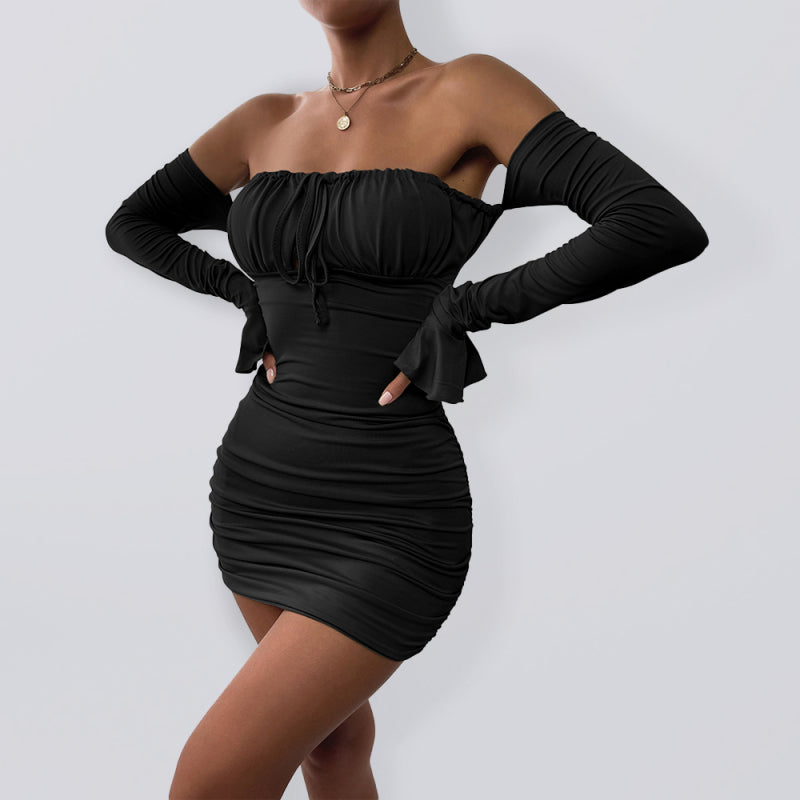 Sexy wrap dress laced short dress
