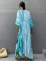SwimwearCotton printed beach blouse gown holiday sun protection shirt bikini blouse holiday dress