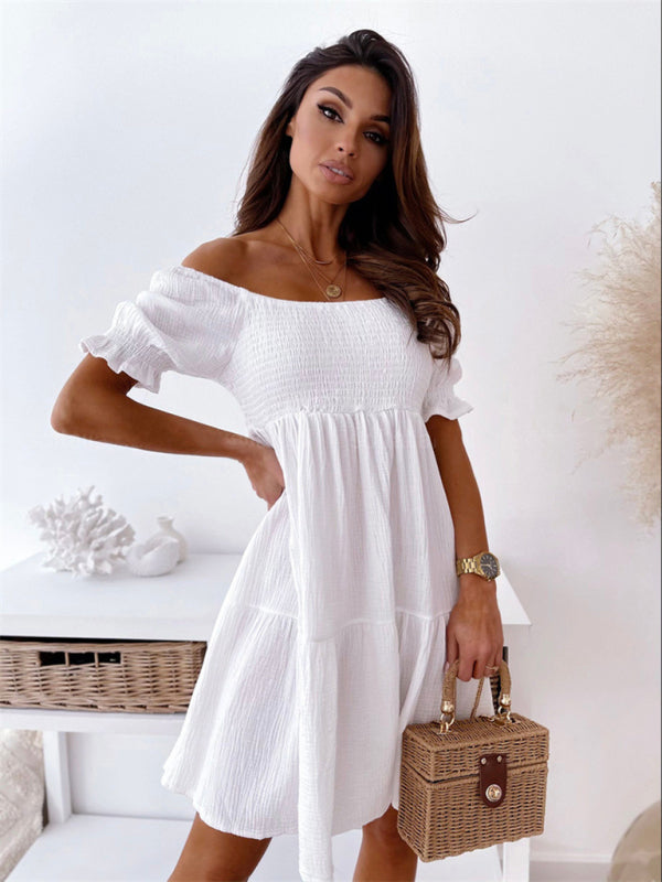 open back one shoulder long dress