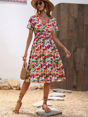 Elegant Spring-Graceful Woven Dress in Polyester fabric