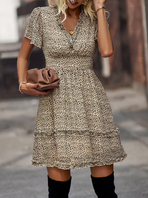 Casual all-match sexy short dress