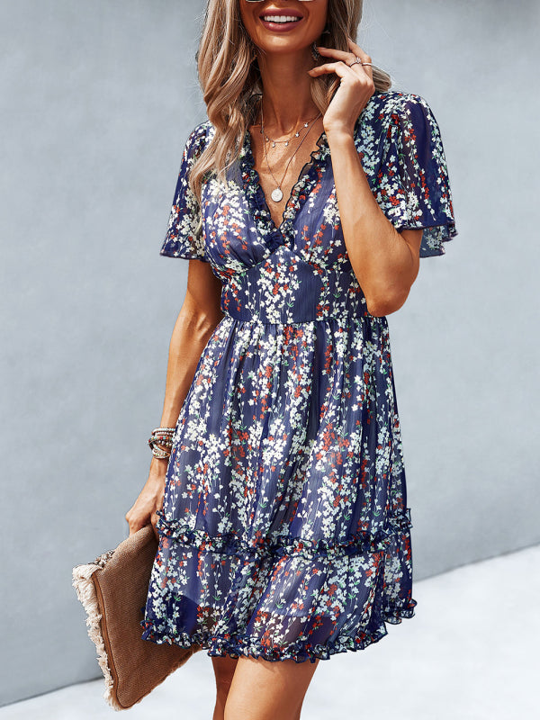 Casual all-match sexy short dress
