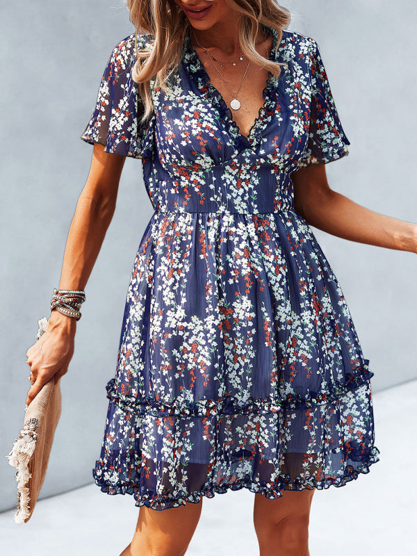 Casual all-match sexy short dress