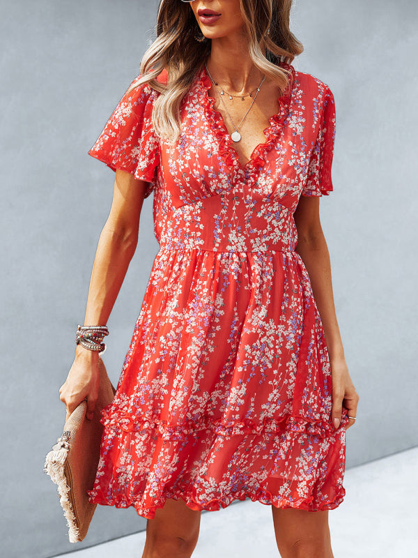 Casual all-match sexy short dress