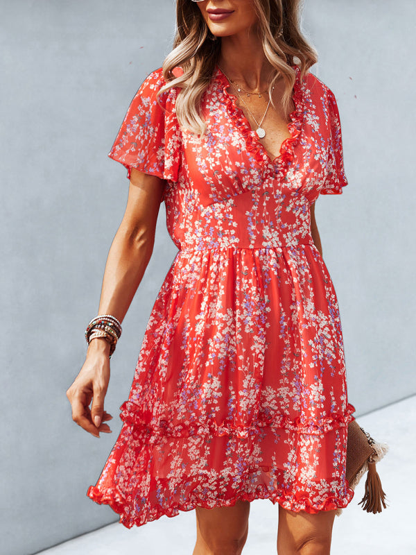 Casual all-match sexy short dress