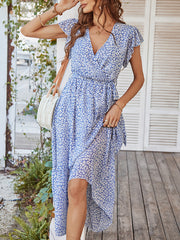 Flowy Dress Spring Printed Casual Vacation Skirt