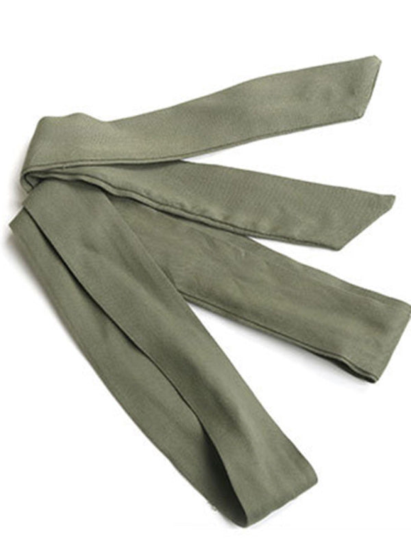 Shirt skirt European and American lapel tie tie solid color dress