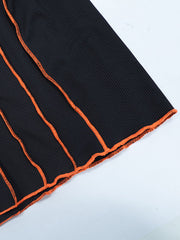 style small pit strip round neck reverse car edge dress