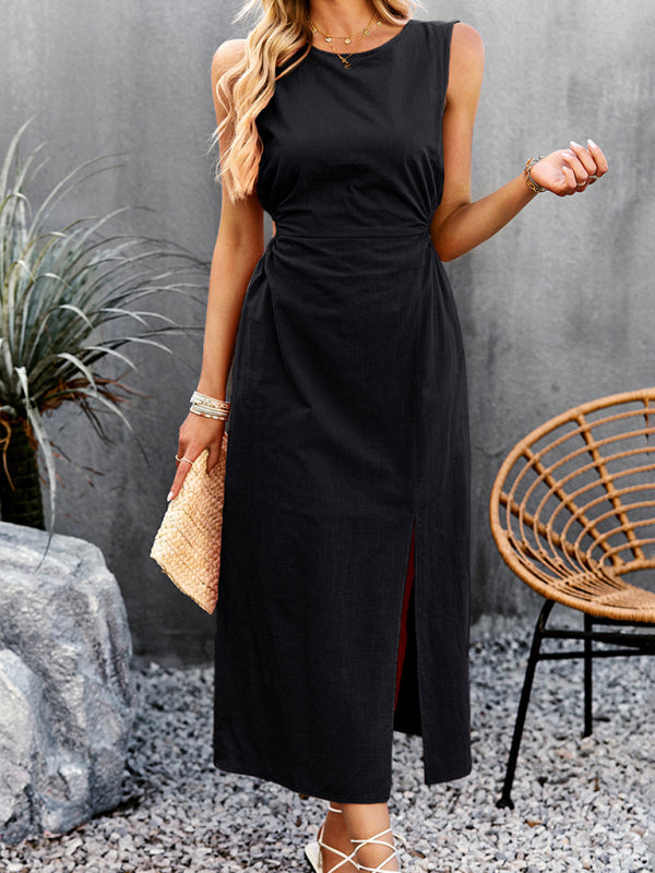 Temperament Waistless Long Sleeveless Sundress