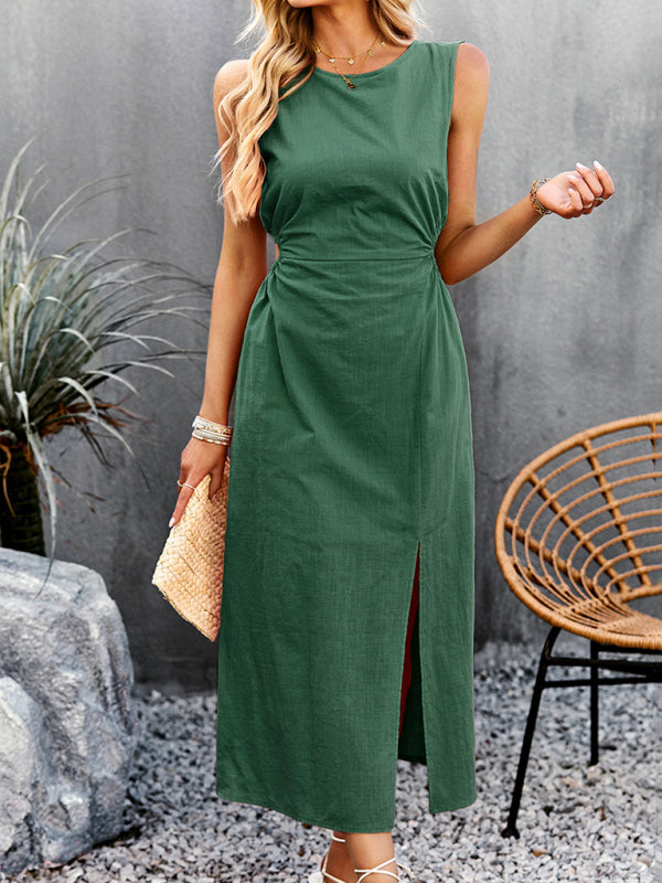Temperament Waistless Long Sleeveless Sundress