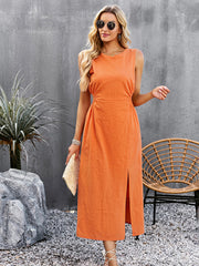 Temperament Waistless Long Sleeveless Sundress