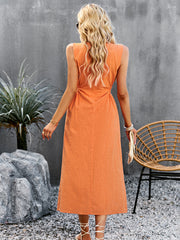 Temperament Waistless Long Sleeveless Sundress