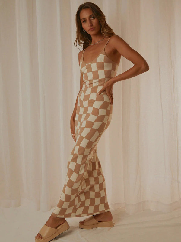 Sexy Wind Print Slim Slim Elegant Dress