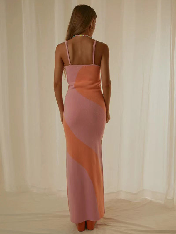 Sexy Wind Print Slim Slim Elegant Dress