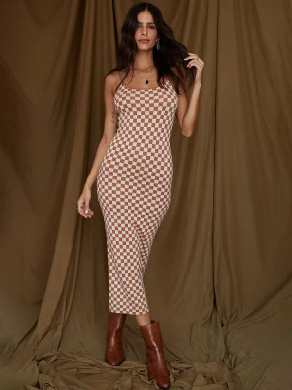 Sexy Wind Print Slim Slim Elegant Dress