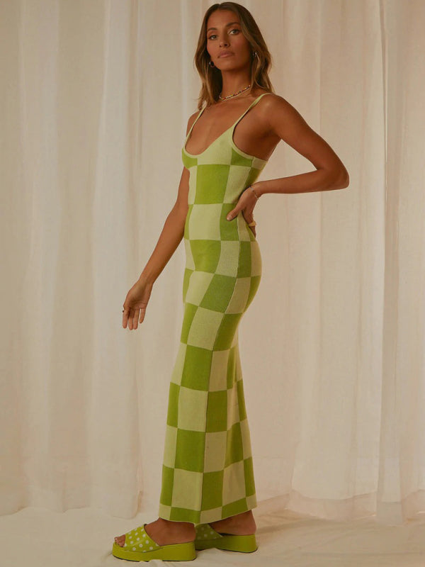 Sexy Wind Print Slim Slim Elegant Dress