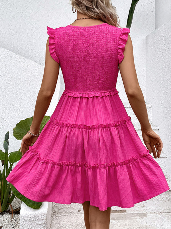 Skirt Sleeveless Slim Solid Color Dress