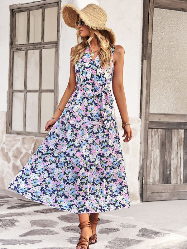 waist waist vest casual resort style dress