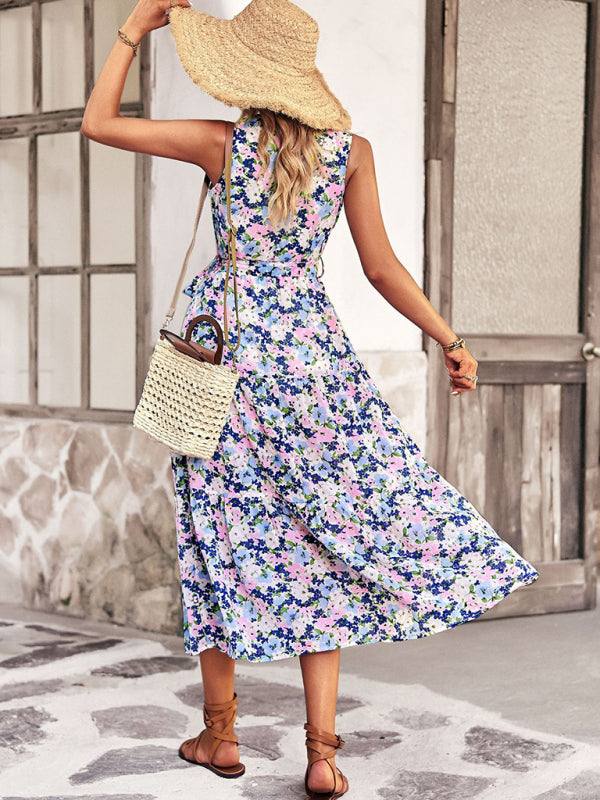 waist waist vest casual resort style dress