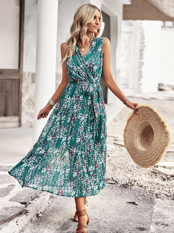 waist waist vest casual resort style dress