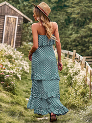 one-shoulder wave point slit sexy dress