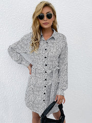 Ladies Shirt Long Sleeve Printed Dress