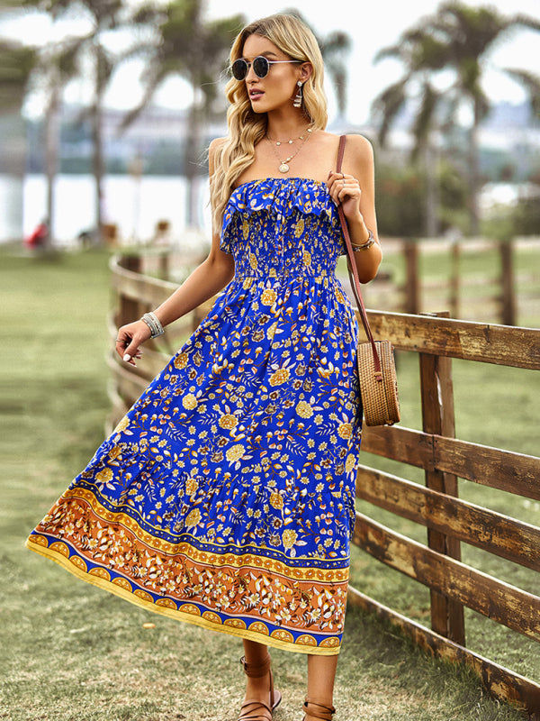Ladies Bohemian Casual Vacation Long Dress