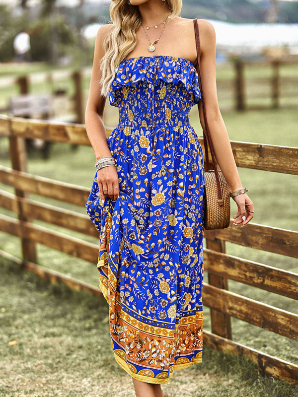 Ladies Bohemian Casual Vacation Long Dress