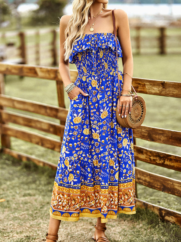 Ladies Bohemian Casual Vacation Long Dress