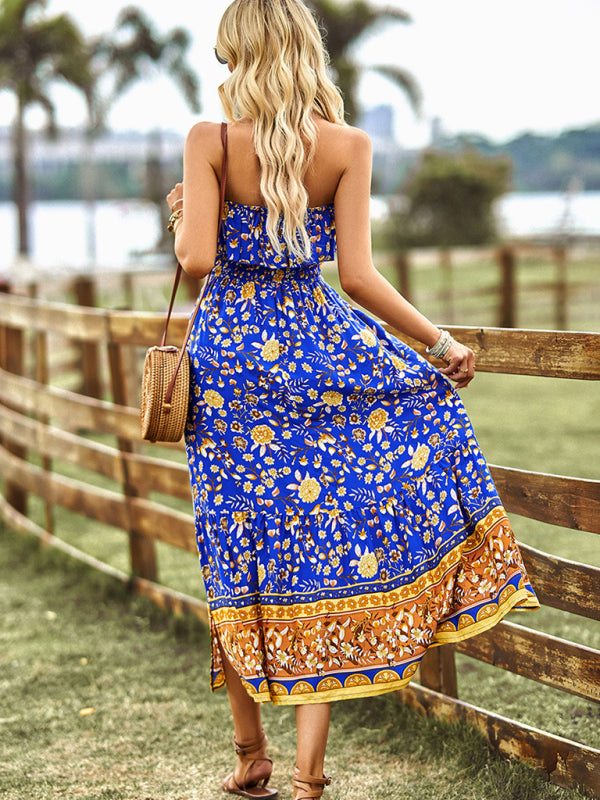 Ladies Bohemian Casual Vacation Long Dress