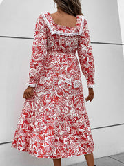 Ladies Long Sleeve Printed Dress