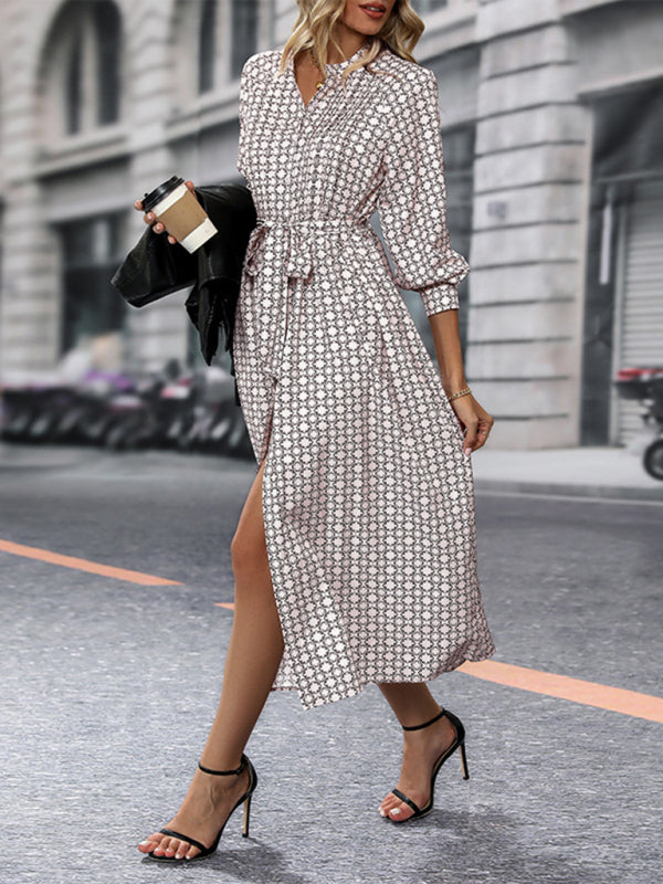 Ladies Long Sleeve Printed Dress