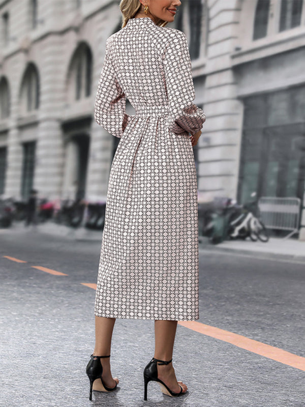 Ladies Long Sleeve Printed Dress