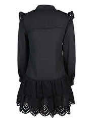 Sexy Hollow Lace Shirt Dress