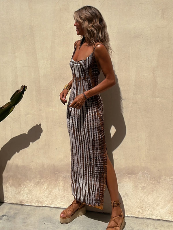 Women Vacation Sexy Printed Halter Halter Dress