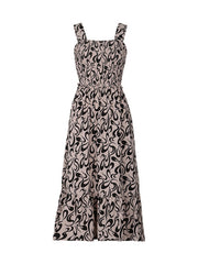 Ladies geometric pattern suspender dress