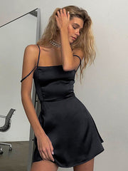 style cross halter strap sexy dress