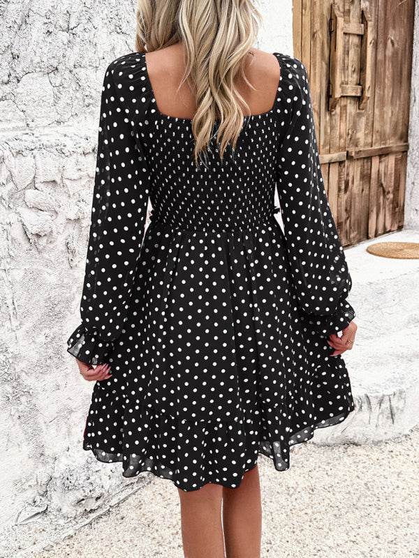 temperament casual polka dot dress