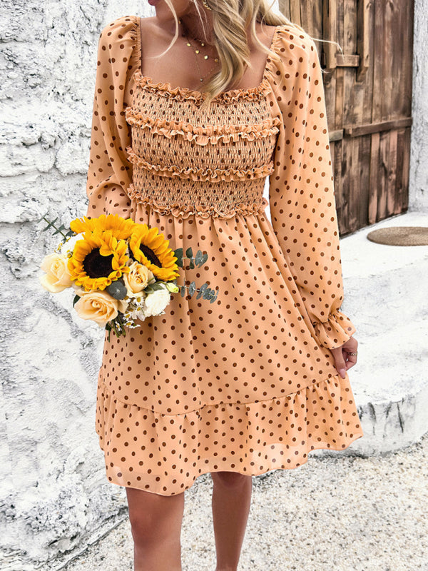 temperament casual polka dot dress