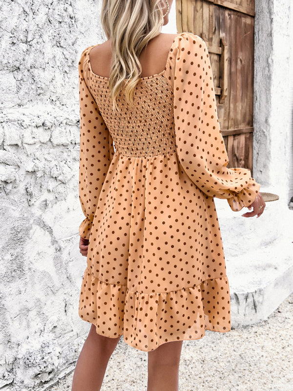 temperament casual polka dot dress